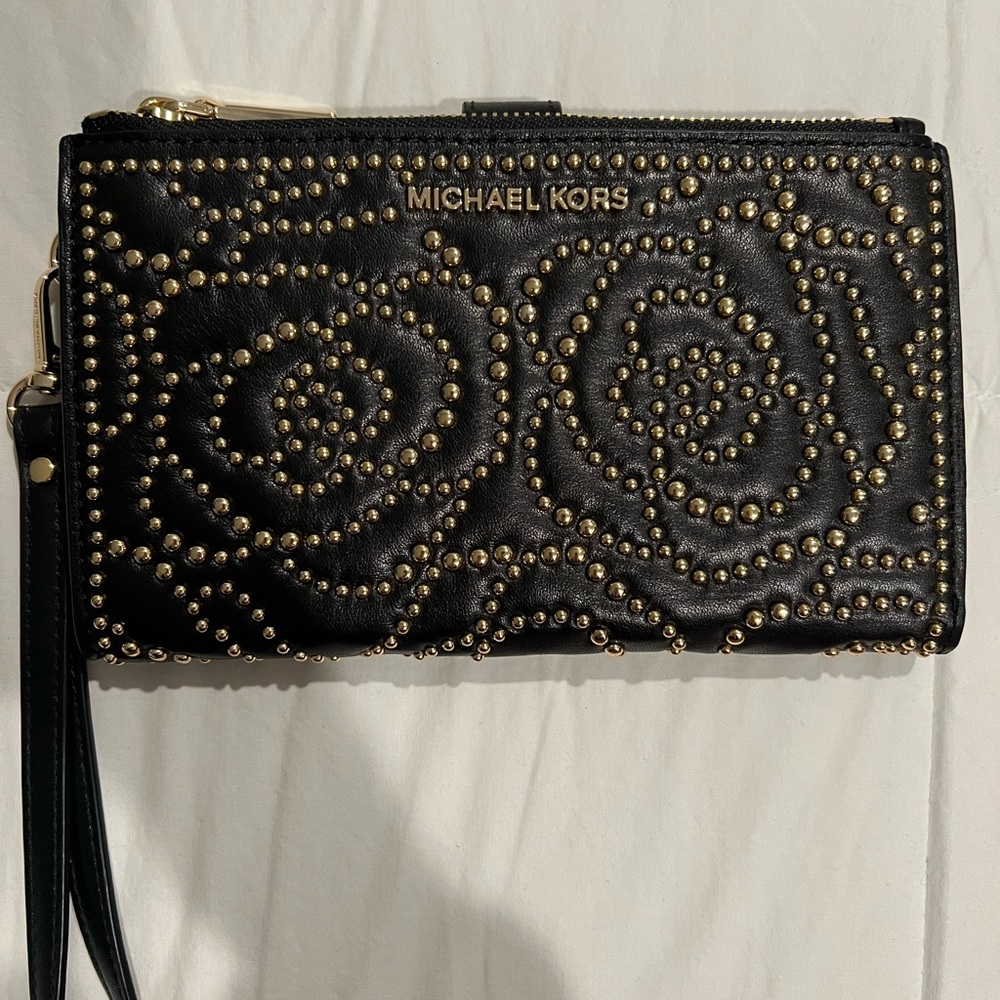 Michael Kors Black and Gold Studded Women's Bag